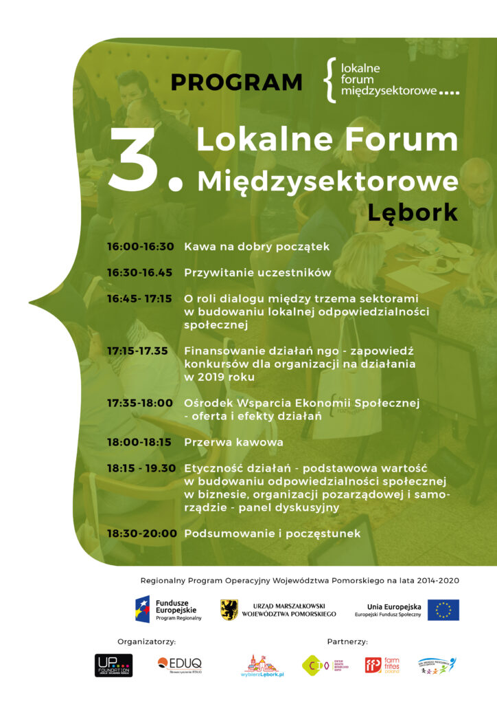III Lokalne Forum Międzysektorowe w Lęborku program