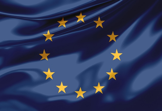 Flaga Unii Europejskiej - stock