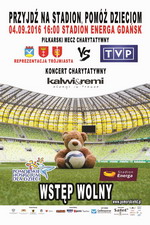 Doroczny Mecz Charytatywny na Stadionie Energa Gdańsk plakat