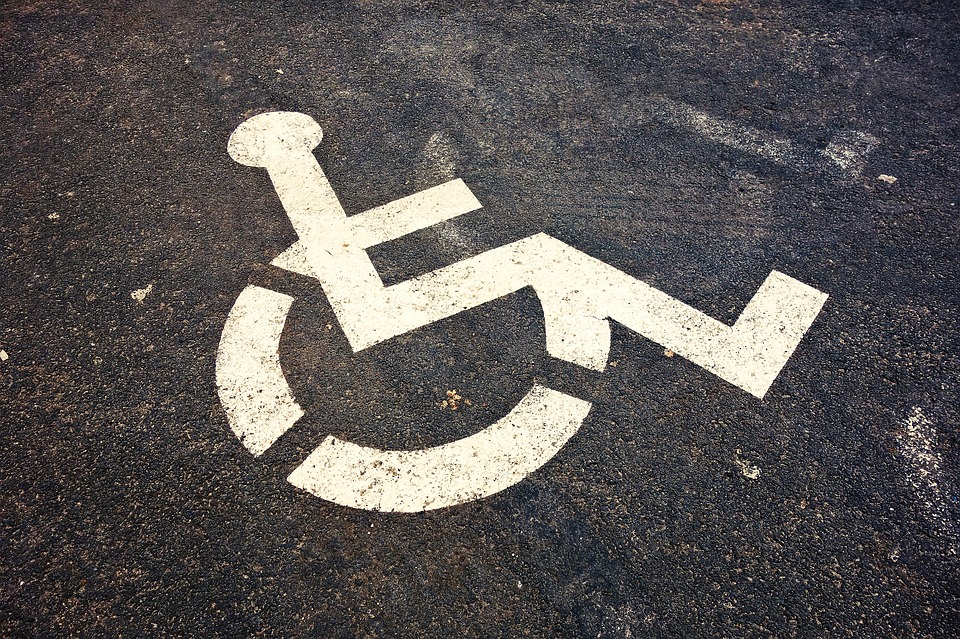 Stock photo - wózek inwalidzki, symbol
