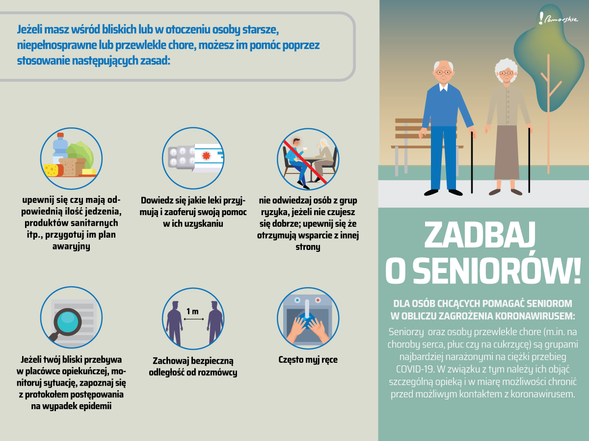 Zadbaj o seniorów - infografika