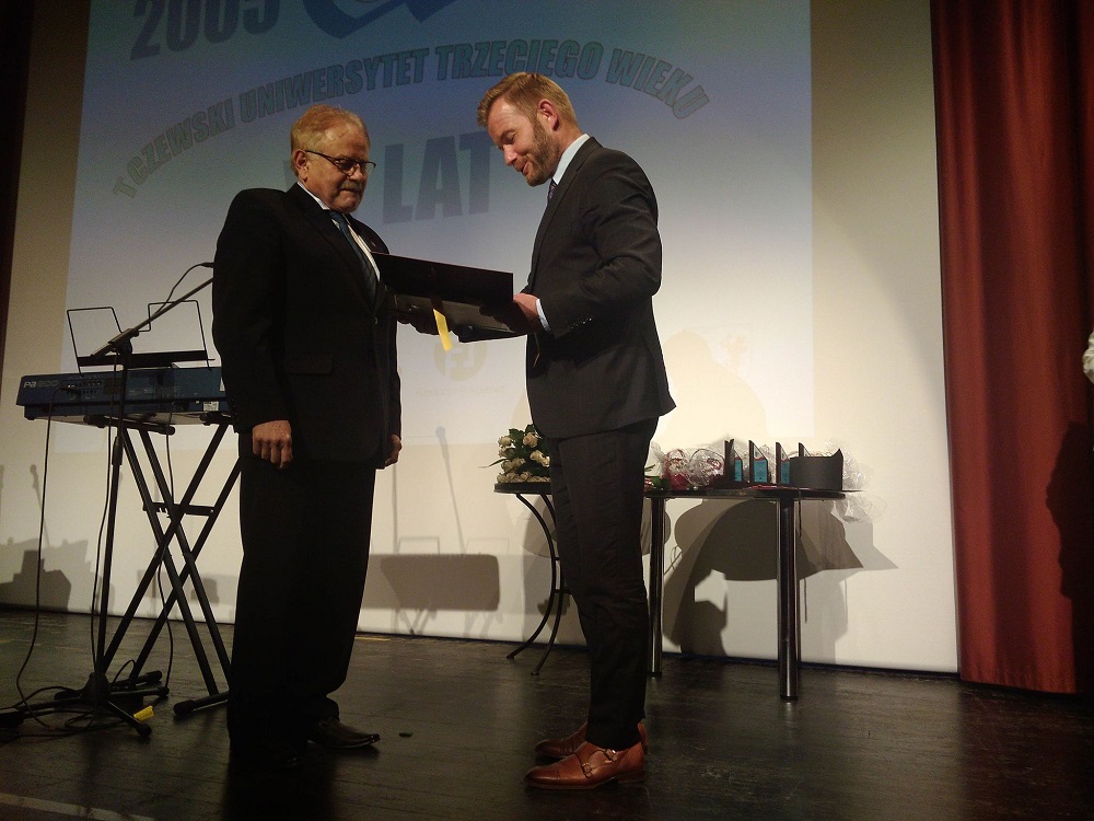 W Tczewie uhonorowano laureata konkursu o nagrodę Marszałka Województwa Pomorskiego Pomorskie dla Seniora w kategorii Zwyczajny – Niezwyczajny Senior