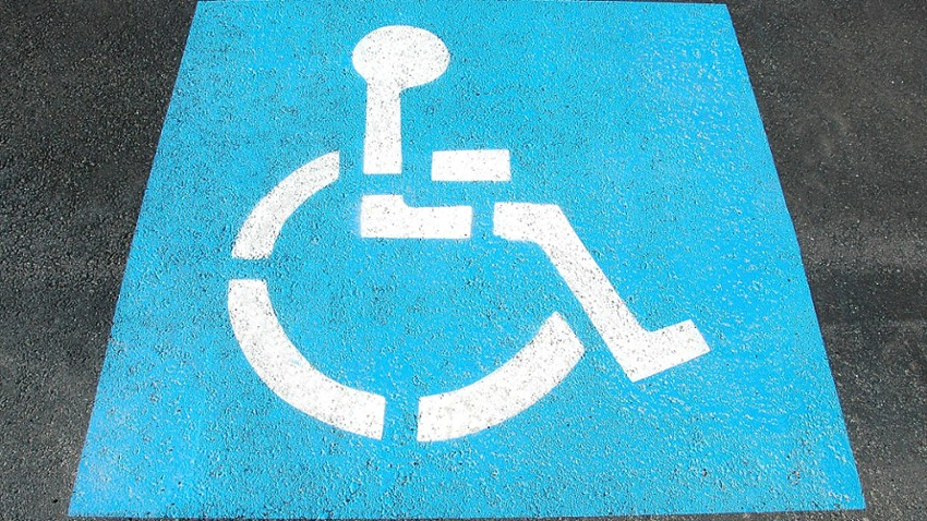Symbol osoby z niepełnosprawnością - stock photo