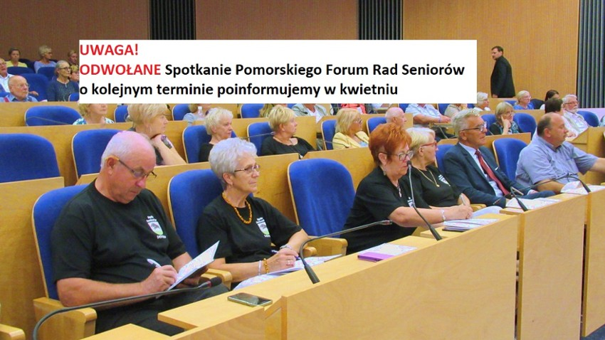 Zaproszenie na VIII spotkanie Pomorskiego Forum Rad Seniorów [ODWOŁANE]