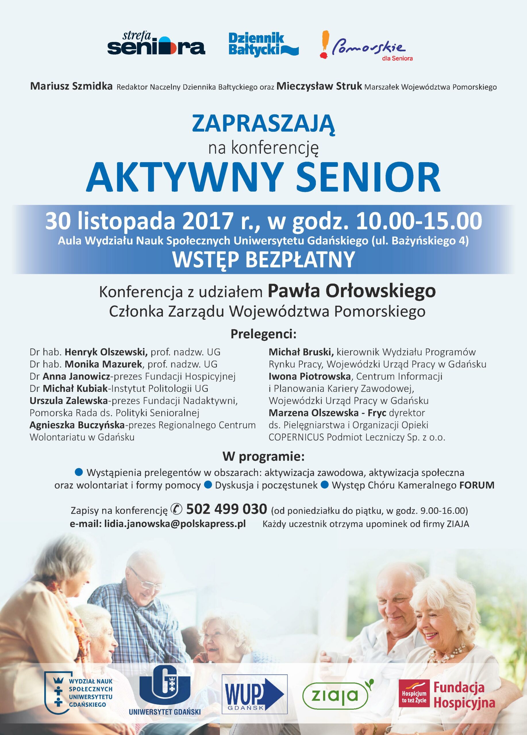 Zaproszenie na konferencję Aktywny Senior
