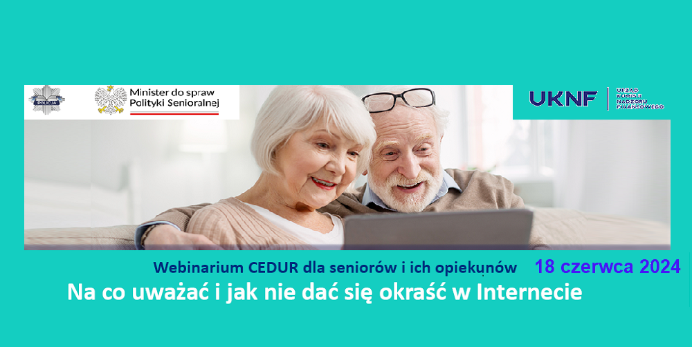 Zaproszenie na Webinarium bankowość elektroniczna dla seniorów
