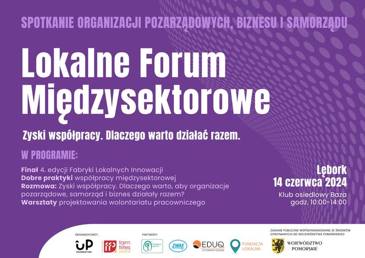 Zaproszenie na Lokalne Forum Międzysektorowe w Lęborku