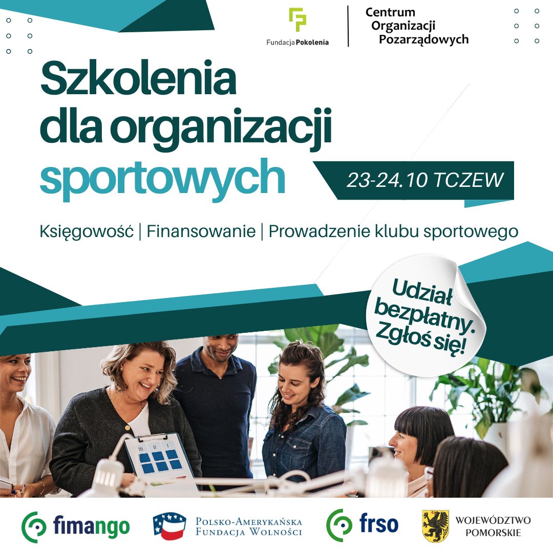 Bezpłatne szkolenia dla pomorskich organizacji sportowych