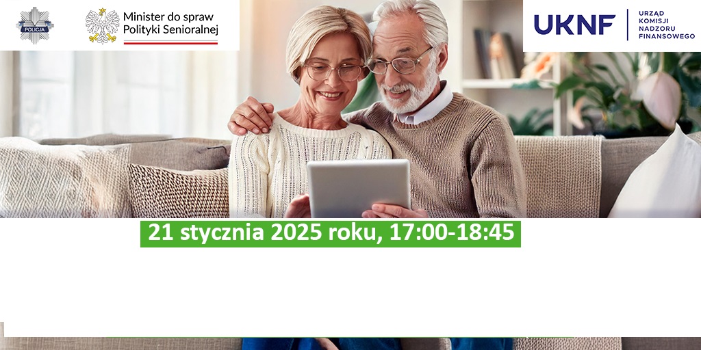 Zaproszenie na Webinarium Bezpieczny senior – jak nie dać się oszukać w Internecie