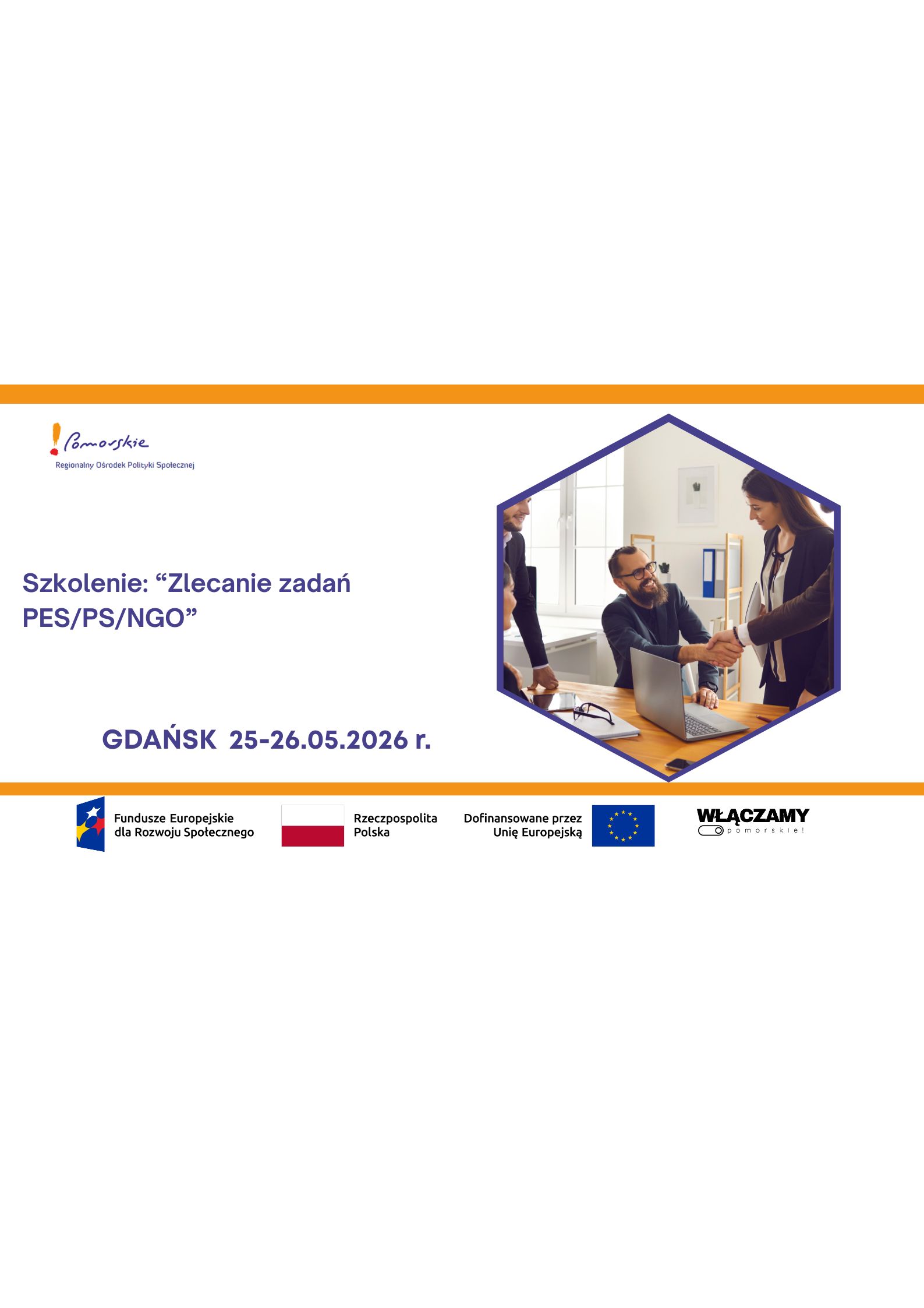 Szkolenie dla JST – Zlecanie zadań PES/PS/NGO 25-26.05.2026