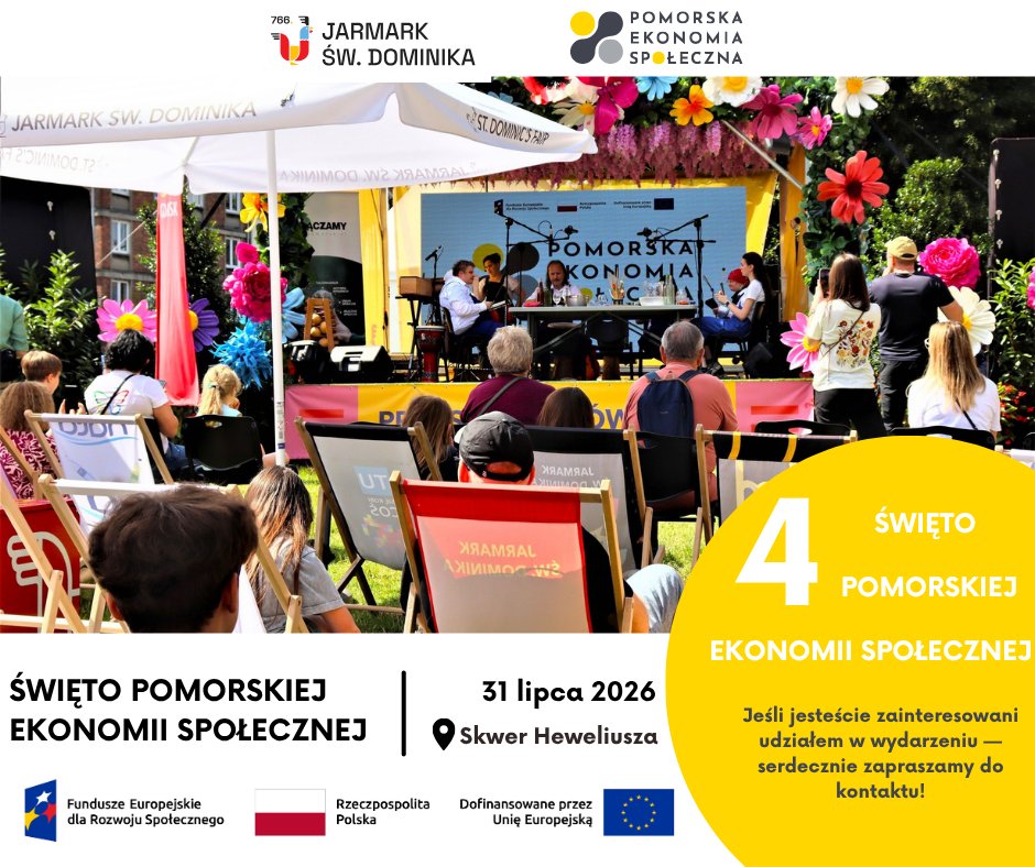 Zapraszamy na Święto Pomorskiej Ekonomii Społecznej 2026!