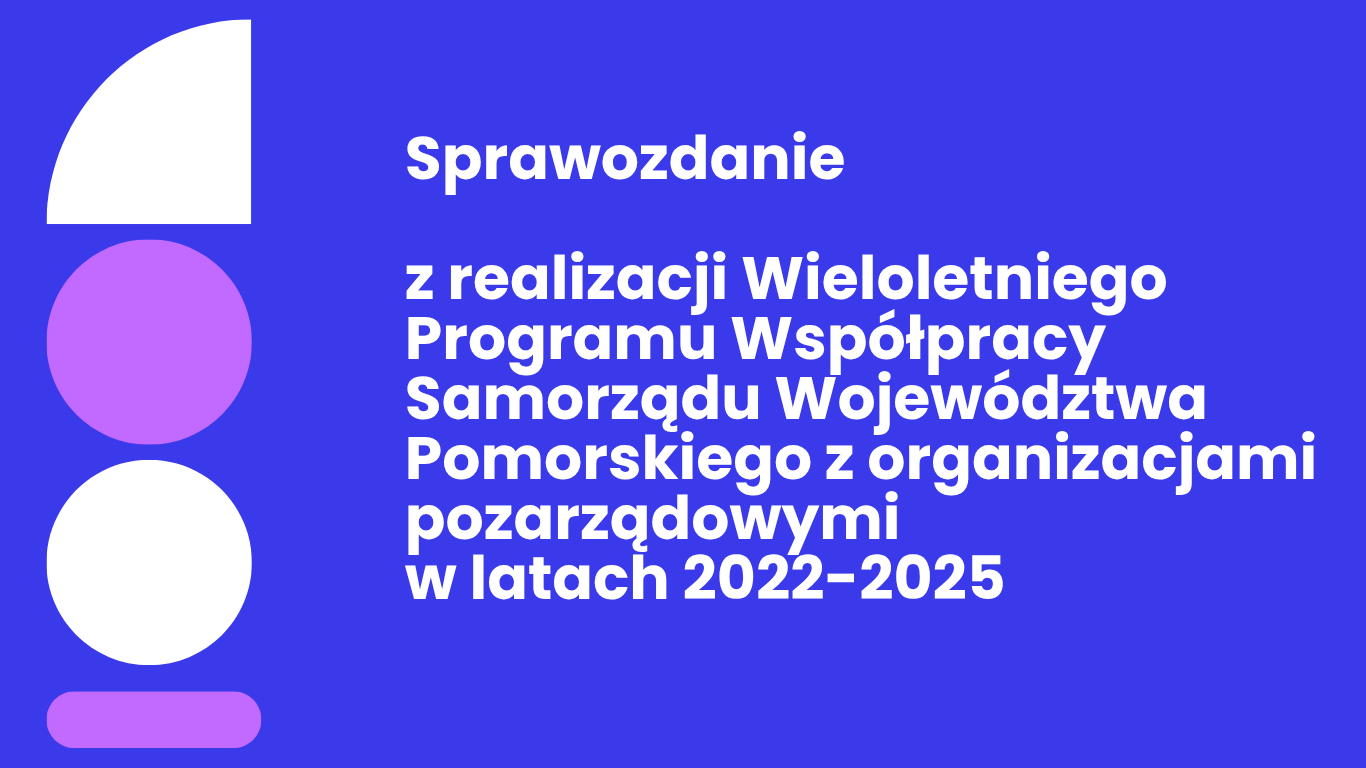 Sprawozdanie z realizacji Wieloletniego Programu Współpracy Samorządu Województwa Pomorskiego z organizacjami pozarządowymi w latach 2022-2025